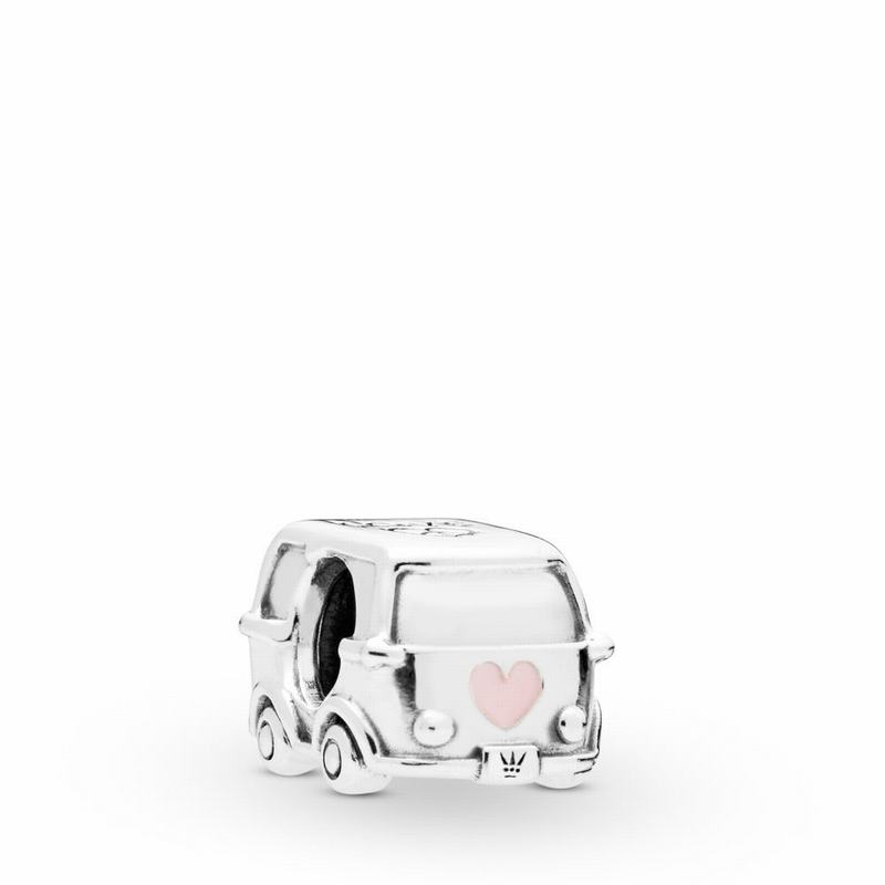 Pandora Camper Van Charm - Sterling Silver/Enamel/Pink - Canada | KH1315LT